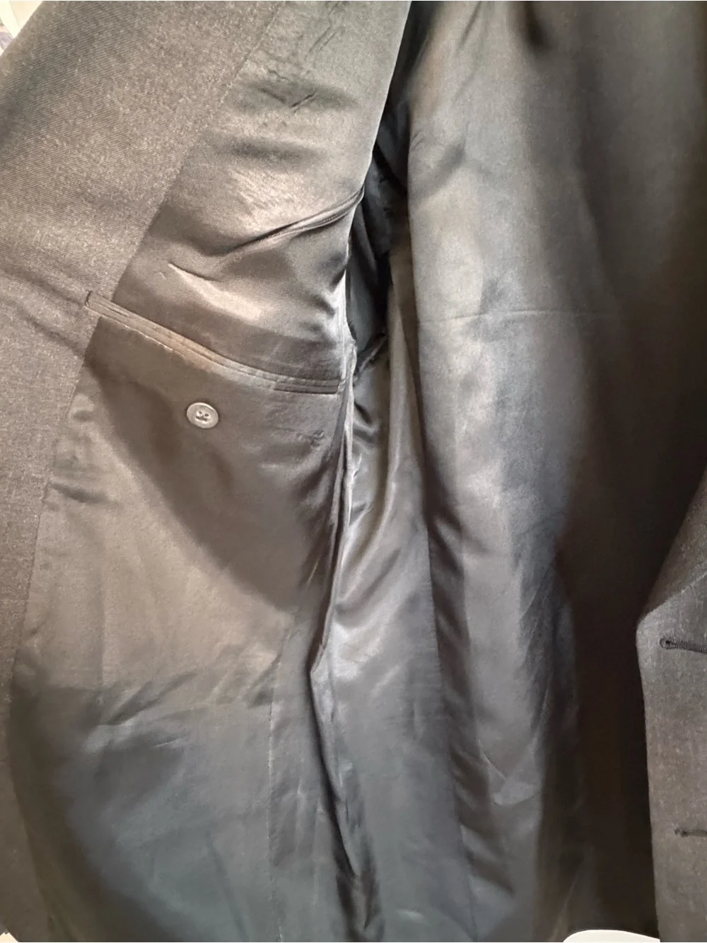 Austin Reed Super 100’s Wool Sport Coat Blazer Gray 44S Made in USA